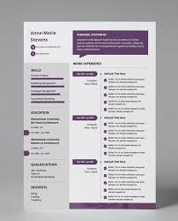 1 Page Resume Template Plum Apply Editable Modern Cv Pdf Format Desain Resume Riwayat Hidup Desain