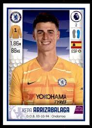Panini Football 2020 Kepa Arrizabalaga Chelsea No 169 1 00 Chelsea Football Football Stickers