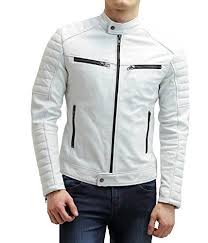 White Genuine Lambskin Leather Jacket Men Motorcycle Bike Https Www Amazon Com Dp B07hhj1 Leather Jacket Men Style Leather Jacket Men Leather Jacket Style