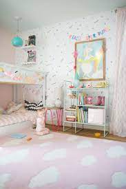 This unicorn wall decor features the look of planks with a white finish. Unicorn Painting Small Kids Room Unicorn Room Decor Kids Rooms Diy