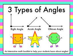 3 Types Of Angles Right Acute And Obtuse Types Of Angles Angle Activities Vocabulary Words