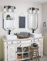 Shabby chic bathroom ideas don't come much better than a reclaimed, pastel painted roll top bath with claw feet and this one looks spectacular. 29 Vintage And Shabby Chic Vanities For Your Bathroom Digsdigs