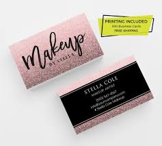 Foil business cards are one of our most popular products. Glitter Makeup Artist Business Card 500 Printed Business Cards Etsy