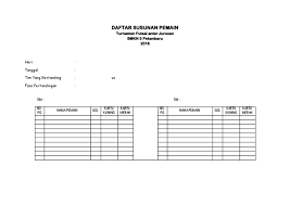 Maybe you would like to learn more about one of these? Daftar Susunan Pemain Saat Pertandingan
