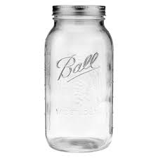 New glass mason jar with handle character mug batman 24 oz with lid. Ball 64oz Glass Mason Jar With Lid And Band Wide Mouth Single Jar Target