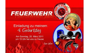 Übersicht, tipps und vorlagen für einladungstexte. Einladung Kindergeburtstag Feuerwehr Fotokarte 10x15 Cm