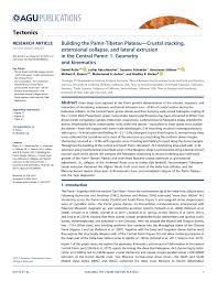 Check spelling or type a new query. Pdf Building The Pamir Tibet Plateau Crustal Stacking Extensional Collapse And Lateral Extrusion In The Central Pamir 1 Geometry And Kinematics Building The Pamir Tibet Plateau