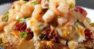 Red Lobster New Norway Lobster Shrimp Smashed Potato A Baked Potato That Is Smashed Then Baked Potato Recipes Bacon Mashed Potatoes Smashed Potatoes Baked