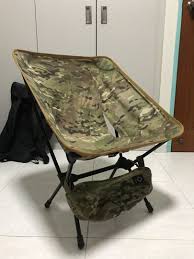 Ergonomic seat design has tall back for added support and is ventilated for cool. Helinox Tactical Chair Multicam Furniture Tables Chairs On Carousell