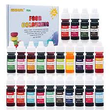 Merah, kuning, hijau, biru, & ungu (aku pakai pewarna trans, masing2 sekitar 7 berikut ini aku lampirkan resep panggang.rainbow cake martha stewart yang sering di share di milis. Buy Makanan Pewarna 24 Warna Rainbow Fondant Makanan Pewarna Set Untuk Membakar Menghias Icing Dan Memasak Neon Makanan Cecair Pewarna Warna Untuk Slime Kit Membuat Sabun Dan Diy Kraf 25 Fl Oz 6ml Botol