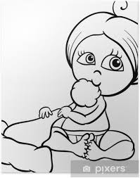 Santa hat clipart coloring pencil and in color santa hat. Baby Girl With Santa Hat Coloring Page Poster Pixers We Live To Change