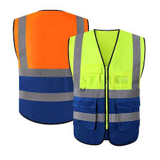 Black blue red green white pink. Csv 004 Dual Color Safety Vest With Pockets Chinareflective Com