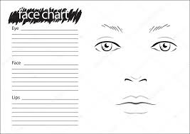 Face Chart Makeup Artist Blank Stock Vector Melanjurga