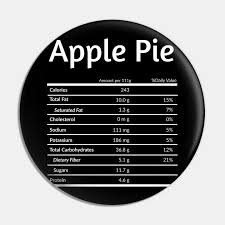 Apple Pie Costume Funny Thanksgiving Food Nutrition Facts