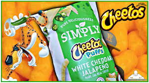 If only i wasn't dissappointed about how it arrived, all damaged and open, i would've. Simply Cheetos Puffs White Cheddar Jalapeno Review Midweek Snacks Youtube