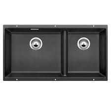 They are good looking, durable and don't show. Blanco Subline 480 320 U Anthracite Silgranit Sink Kitchen Sinks Taps