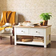 This coffee table with drawers and shelves has been rigorously tested to meet the standards for safety, performance, and durability and is backed by a 1 year manufacturer's warranty. Cream Painted Furniture Cream Coffee Table Coffee Table With Drawers Coffee Table With Storage Country Coffee Table Painted Coffee Tables Coffee Table Wood