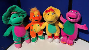 Barney & friends baby bop dinosaur 12 plush stuffed animal. 2006 Lyons Set Of 4 Barney Baby Bop Bj Riff Plush Dolls Clean Nice Nanco 1868816925