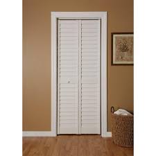 Home Fashion Technologies 24 In X 80 In 3 In Louver Louver White Pvc Composite Interior Bi Fold Door 7302480100 The Home Depot Bifold Closet Doors Sliding Closet Doors Cabinet Door Styles