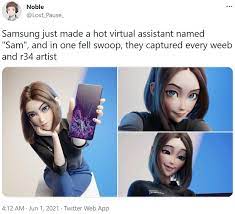 Illustration studio lightfarm may have possibly leaked samsung's new virtual assistant, called sam. Matzho6vey 8om