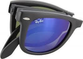 The nylon frame combines the colour grey with green. Rayban Sunglasses Folding Wayfarer Flash Lens Buy Replica