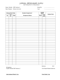 Format lembar kerja (lk 7) jurnal praktek mengajar guru sd ini berisi aspek. Jurnal Mengajar Guru Smp K13 Rismax