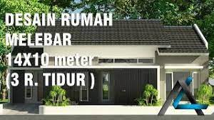 Denah rumah minimalis terdiri dari bagian interior yang ringkas dan biaya pembangungan yang murah✅. Desain Rumah Melebar 14x10 Meter 3 Ruang Tidur Youtube