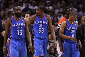 Kevin durant, john wall, brandon jennings, demar derozan, james harden & more to go head to head! Kevin Durant Russell Westbrook And James Harden On Thunder Oklahoma City Thunder Durant Oklahoma Nba