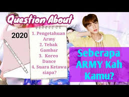 Kuis bts uji pengetahuan kamu tentang bts. Kuis Bts Terbaru 2020 Seberapa Army Kah Kamu Youtube