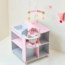 Olivia S Little World Polka Dots Princess Baby Doll Changing Station Baby Care Activity Center Role Play Nursery Center With Storage For Dolls Accessories Pink Gray Buy Online In Andorra