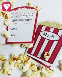 Originellen und kreativen kinogutschein basteln. Kino Geburtstag Mit Popcorn Einladung Balloonas