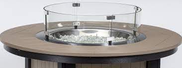 Design fire pit structure to allow for glass. Round Glass Wind Guard Berlin Gardens Poly Fire Pit Usa Backyard Life