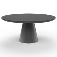 Store in a dry location when not in use or in periods of inclement weather. Sunset West Pedestal Modern Dark Grey Concrete Round Outdoor Dining Table 61 D 70 D Kathy Kuo Home