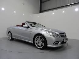Mercedes Benz E350 Cdi Blueefficiency Amg Sport Convertible Tip Finished In Iridium Silver With Red Leather I Mercedes Benz E350 Interior Trim Leather Interior