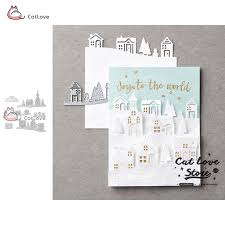This will allow part of the fold of the card to remain, so when the card is opened it will still be intact. House Building Series Metal Cutting Dies Scrapbooking Stencil Die Cuts Card Making Decorative Craft Embossing New Dies For 2019 Buy At The Price Of 3 01 In Aliexpress Com Imall Com