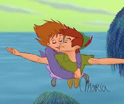 Peter Pan And Jane Fan Art Kiss Peter Pan Disney Disney Art Peter Pan And Tinkerbell