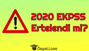 2020 Ekpss Ertelendi Mi Osym Bsk Halis Aygun Osymli Com 2020 26 Nisan Nisan