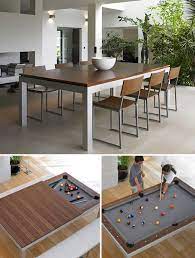 28 Cool Products And Inventions Designed To Save Space Pool Table Dining Table Dining Room Design Home Interior Design