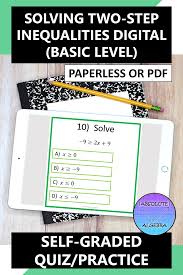 Because in the scholar worksheet about 90% of the articles of the whole book are questions, equally multiple choice and answer issues which are not. Solving Two Step Inequalities Basic Level Google Forms Self Graded Practice Quiz In 2021 Maths Activities Middle School Solving High School Math Activities