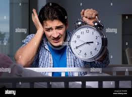 Young Father Under Stress Due To Baby Crying At Night Stock Photo Alamy