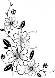 34 Ideas Flowers Black And White Drawing Doodles Clip Art Embroidery Designs Flower Drawing Flower Designs