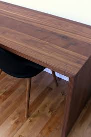 Solid Walnut Diy Waterfall Desk For Two Dans Le Lakehouse Walnut Desks Walnut Desk Modern Diy Waterfall