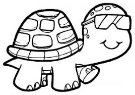 Coloring pages, black and white cute kawaii hand drawn turtle doodles, circle print. Turtles Free Printable Coloring Pages For Kids