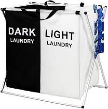 Keep your dirty microfiber towels separate with our new dirty towel separator for a standard 32 gallon trash can. Black White 125l Large Foldable Dirty Clothes Organizer Storage Bag With Handle And Aluminum Frame For Home Bathroom Bedroom Dorm Funflowers Laundry Basket Hamper 2 Section Laundry Separator Bin Laundry Hampers Laundry Storage