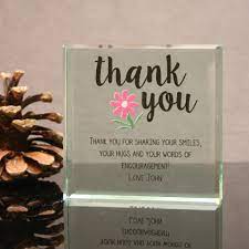 When it comes to the most useful personalized thank you gifts, you can't go past an everyday staple such as a handy mug. Personalised Glass Block Thank You Gift Giftsonline4u Personalized Glass Glass Blocks Thank You Gifts