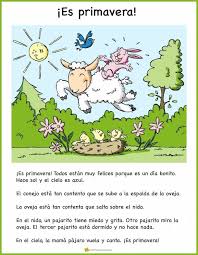 Kids Learn Seasonal Vocabulary With This Picture Based Spanish Reading For Spring Spanish Reading Spanish Reading Activities Learning Spanish