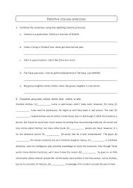 I like the woman who lives next door. Relative Clauses Exercises Unterrichtsmaterial Im Fach Englisch Englischunterricht Unterrichtsmaterial Zeichensetzung