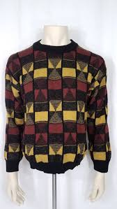 Black And Yellow Sweater Protege Black Yellow Burgundy Diamond Check Crew Neck Pullover Etsy Crew Neck Pullover Sweater Pullover Sweaters Black N Yellow