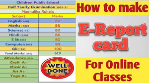 The online classroom includes full color photos, measurements. How To Create E Report Card For Online Classes Report Card Making Best E Report Card Full Tutorial Youtube
