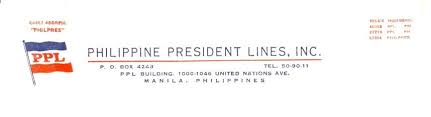 He is the first president from mindanao, and the first local chief executive to get elected straight to the office of the president. Letterhead Philippine President Lines Ships Nostalgia